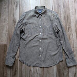 Old Navy Shirt, Men's Size Large, Brown, Button Down Long Sleeve, Slim Fit